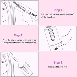 Inalámbrico girar pelo Rod eléctrico automático de Curling de hierro con revestimiento de cerámica <span class=keywords><strong>rizador</strong></span>/ - Product Image 2