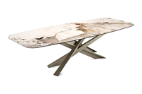 Table à manger rectangulaire avec plateau en marbre, style luxe léger, pour hôtel, villa, salle à manger, meubles sur mesure