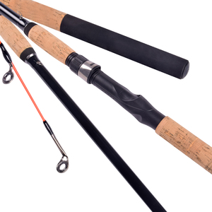 AGITEK Cannes à pêche côtières en graphite de carbone de 4.2m cannes à pêche longues tiges à poignée recouverte de liège - Product Image 6