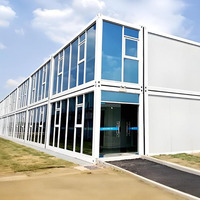 Maison préfabriquée moderne à structure en acier à 2 étages, de luxe, 4 chambres, respirante, taille personnalisable, bureau, hôtel, appartement, extérieur