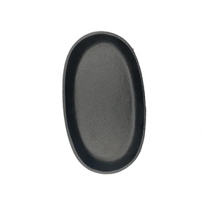 Cast Iron Oval Teppanyaki Grill Pan Durable Fry Steak Grilling Pan - Product Image 1