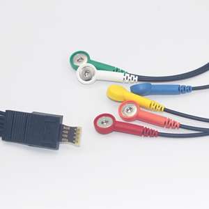 Hoogwaardige medische kabel 6-aderige Holterrecorder ECG-kabel compatibel met Schiller DMS Holterkabel - Product Image 1