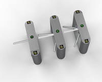 Tourniquet à trois bras vertical en acier inoxydable pour bureau