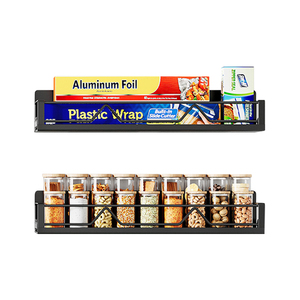 2026 New Trend Kitchen <strong>Spice</strong> <strong>Rack</strong> 16.9 Inch Wide <strong>Large</strong> Capacity 4 Pack Metal Fridge Shelf Magnetic <strong>Spice</strong> <strong>Rack</strong> for Refrigerator - Product Image 2