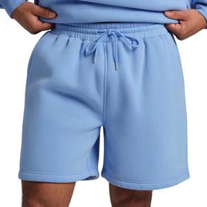 Custom Casual Basic <strong>Fleece</strong> <strong>Shorts</strong> with Drawstring Relaxed Fit Sports Gym Workouts Oversized Heavyweight Knit <strong>Shorts</strong> for <strong>Men</strong> - Product Image 1