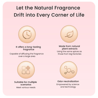 Diffuseur de roseaux de luxe MULAN-Respectueux de l'environnement 50%-80% Ingrédients actifs Parfum de rose riche Maison Multi-Espace Utilisation Élégance de haut niveau