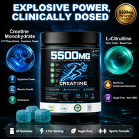 Gummies Énergétiques à la Créatine Monohydrate Haute Concentration pour Adultes – Soutien à la Récupération Musculaire et Force – Complément Nutritionnel Sportif OEM ODM