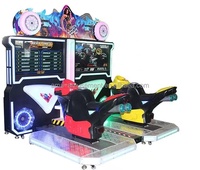 Machine de course de moto de simulation de course de rue FF, jeu vidéo d'arcade à monnayeur de 42 pouces pour parc d'attractions intérieur, en plastique et métal