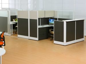 Panel de separación moderno y barato para 4 personas, cubículos para reuniones, partición Modular, personal compartido, mesa de 6 plazas, escritorio de estación de trabajo de <span class=keywords><strong>oficina</strong></span> - Product Image 4