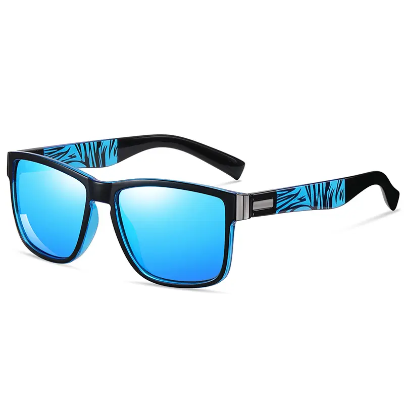 뜨거운 판매 스퀘어 남성 선글라스 UV400 보호 편광 컬러 렌즈 야외 스포츠 선글라스