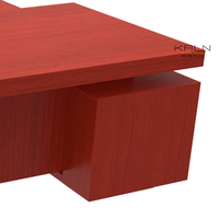 Nouvelle table de bureau de direction en bois, design 2026, fabriquée en Chine, pour patron, mobilier commercial sur mesure