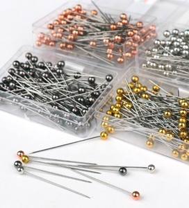 108 aiguilles à tête perlée colorées en acier inoxydable pour <span class=keywords><strong>couture</strong></span> à la main, confection de vêtements et positionnement DIY - Product Image 4