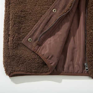 <span class=keywords><strong>Veste</strong></span> chaude personnalisée avec poches zippées pour femmes, manteau en <span class=keywords><strong>velours</strong></span> côtelé, vestes patchwork pour femmes - Product Image 4