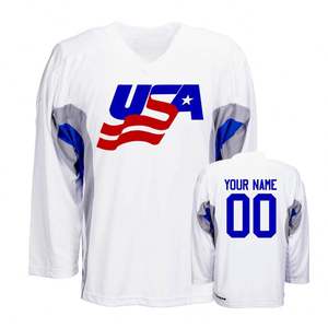 Vente en gros Maillot de hockey en ligne réversible Chemises de hockey à roulettes vierges Maille en polyester Maillot de hockey sur glace personnalisé vintage de marque - Product Image 2