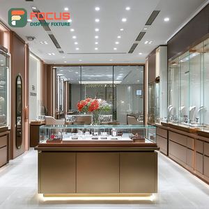 Custom Shopping Mall Jewelry Store Furniture Polished Surface Commercial Store Showcase Cabinet - Product Image 2