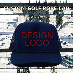 Casquette de golf 5 panneaux vierge en polyester imperméable perforée au laser pour le sport, la course et le baseball - Product Image 2