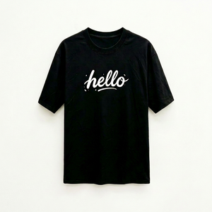 T-shirt pour homme en coton lourd 320GSM, imprimé graphique, col rond, manches courtes, streetwear décontracté - Product Image 1