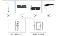 Plataforma de Escenario Móvil con Estructura de Iluminación Rectangular de Acero y Aluminio Portátil con Dimensiones Personalizables para Exhibición