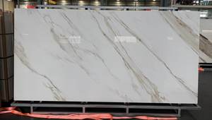 แผ่น<span class=keywords><strong>หิน</strong></span>เผาสีทองลาย<span class=keywords><strong>ปลา</strong></span> ทนทานต่อคราบสกปรกและการสึกหรอ ลายเส้นต่อเนื่อง แผ่นใหญ่ สำหรับผนัง พื้น และเคาน์เตอร์ - Product Image 6