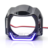 Coques de projecteur LED 1,5 pouce style robot avec feux de jour DRL blanc jaune RGB à effet de poursuite pour décoration de phares de voiture