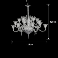 Luminaire suspendu personnalisé luxueux intérieur moderne fabriqué à la main en verre cristal pour salle à manger hôtel restaurant