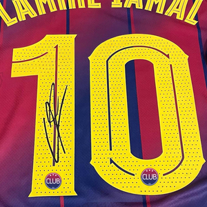 Camiseta de Fútbol 2627 BarcelonaES Yamal, Uniforme Retro Autografiado por Ronaldo MadridES, Chándal para Hombre - Product Image 1