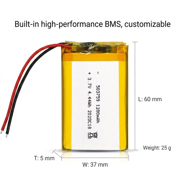 3 7V Volt Li Po Ion Lipo Battery 1200mah 503759 Rechargeable Battery Long Cycle with PCM For Beauty Products