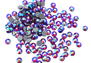 Perlas Blancas AB Hotfix Iridiscentes, Piedras Planas Semiredondas para Adornos de Vestidos de Novia de Lujo Discreto, DIY Brillante - Product Image 6