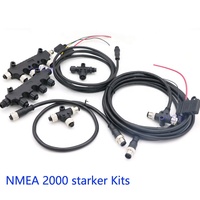 Custom M5 M8 M12 M16 impermeable N2K Circular IP67 brida conector DT USB DB9 Cable campo terminador ángulo enchufe para Sensor