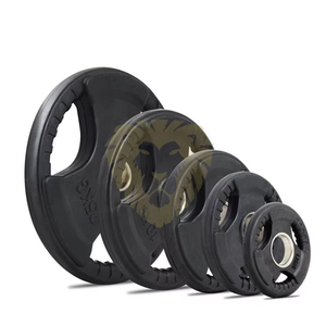 Tri-grip Black <strong>Rubber</strong> <strong>Weight</strong> <strong>Plates</strong> - Product Image 1