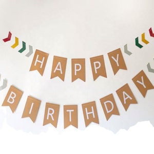 Bandera Colgante de Fieltro Arcoíris, Diseño Personalizado Elegante para Baby Showers, Fiestas, Cumpleaños, Eventos Promocionales - Product Image 1