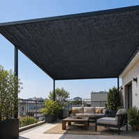Voile d'ombrage portable en HDPE, toile rectangulaire, tissu perméable à l'eau et à l'air, résistant aux UV, pour carport, patio, ombrage extérieur