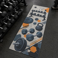 Serviette de sport personnalisée en coton 100% avec impression numérique, motif haltères, couleurs variées, commande rapide, production rapide, directement de l'usine.