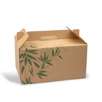 Einfache schwarze Pizza Box Food Truck Pequeos Kuchen Box Kuchen Bäckerei Papier Box für Picknick Lebensmittel verpackung
