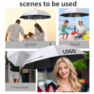 Hot Selling Fan <b>Umbrella</b> with Water Sprayer Wholesale Cool High Quality with Uv Protect Coating <b>Umbrella</b> with Fan - Product Image 2
