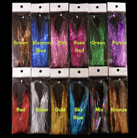 Fliegen binden Flash abou Lametta sortiert Flat Glitter ing Crystal Flash Lametta Fliegen fischen Herl Köder Binde material