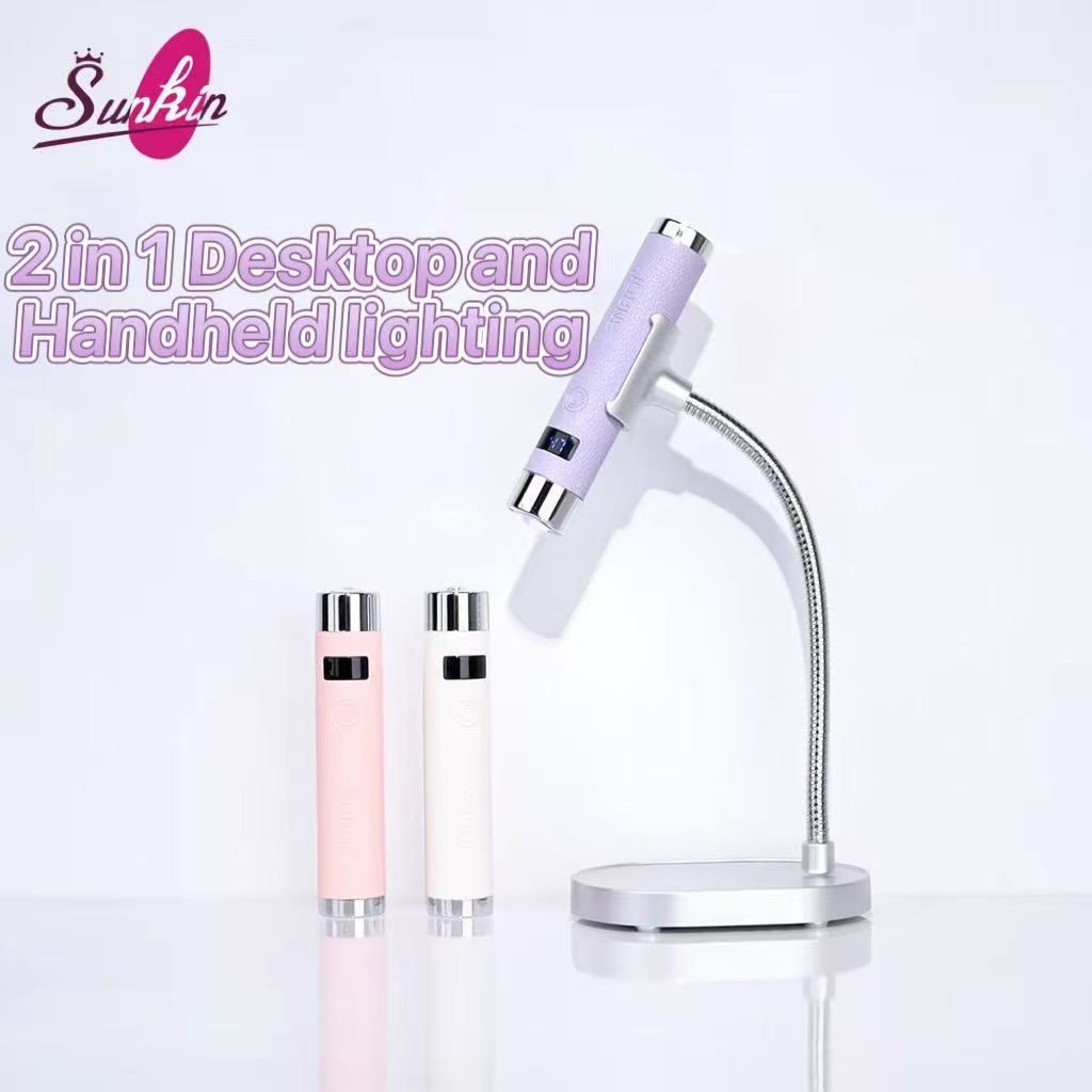 Customization Logo Professional High Power Mini AI Sensor Cordless UV Nail Lamp Portable Handheld LED Drying with Desktop Stand