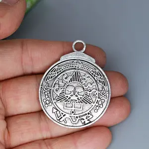 2 Pcs/lot Archange Michael Sun Talisman Charm Pendant For DIY Necklace Handmade Jewelry Making