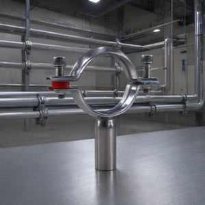 Support de tuyau en acier inoxydable 304, pince de fixation durable pour équipement industriel, ISO9001 - Product Image 2