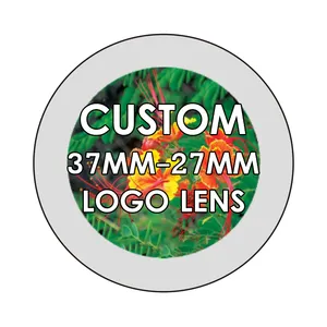 カスタム37mm-27mmロゴプロジェクターゴボスライドレンズ生産モノクロフルカラーパターン言葉無料デザインゴボフィルム