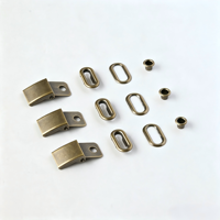 Ensemble de boucles courbées en acier inoxydable avec finition multicolore, œillets ovales et rivets creux pour la fabrication de chapeaux