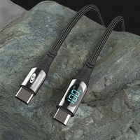 Câble de Recharge Rapide USB-C 100W avec Affichage Numérique, 5A pour MacBook Pro et Appareils USB-C