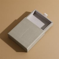 Boîte à bijoux EVERWIN RT-31 personnalisée, style tiroir carré/rectangulaire, best-seller, écologique, beige, pour colliers et boucles d'oreilles