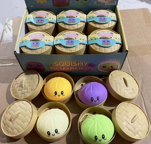 Cute Squishy Dumpling Stress <b>Ball</b> Blind Box Soft <b>Squeeze</b> Sensory Fidget Toy Gift for Kids and Adults - Product Image 1