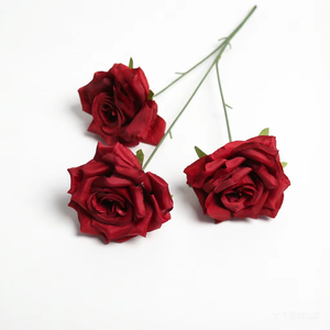 Decorazione Paesaggistica per Centri Commerciali, Cascata di Rose in Tessuto di Seta, Fiore Artificiale a 3 Teste, Vendita all'Ingrosso, Decorazione per Matrimoni - Product Image 5