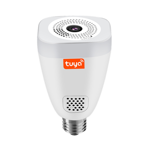 Cámara inteligente tuya fish eye Alexa, <span class=keywords><strong>Google</strong></span> <span class=keywords><strong>Home</strong></span>, lámpara panorámica 360 de 3MP, Wifi, bombilla de luz CCTV - Product Image 1