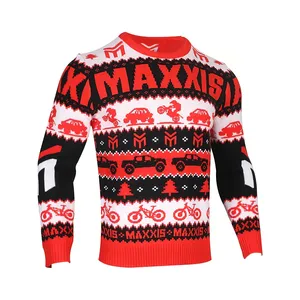 Suéter de Navidad personalizado, prendas de punto, diseño de logotipo, suéter Unisex, suéteres de Navidad para adultos Unisex