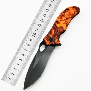 Outdoor Multi-Function Folding Knife With Igniter Camouflage Design Featuring A Plastic ABS Handle