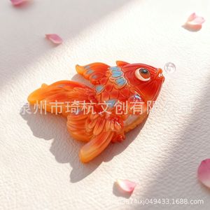 Magnifique aimant de réfrigérateur en résine en forme de lanterne de poisson, 2 pièces, décoration du Nouvel An chinois, forme d'animal traditionnelle - Product Image 3