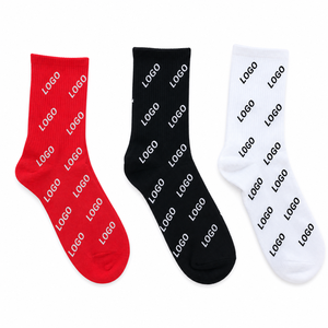 Chaussettes de sport mi-mollet en coton peigné ultra-doux avec semelle coussinée et fond éponge, chaussettes athlétiques de performance - Product Image 2